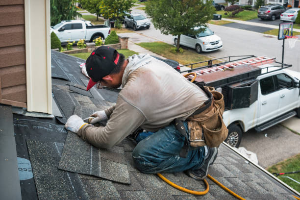 Professional Roofing technician working in Laotto, IN